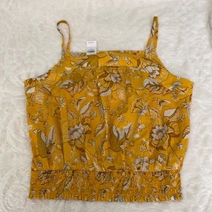 LOFT brand | yellow floral top | size: M